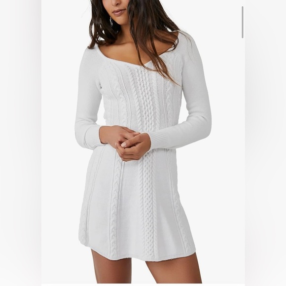 Free People Small World Mini Sweater Dress - Picture 1 of 7
